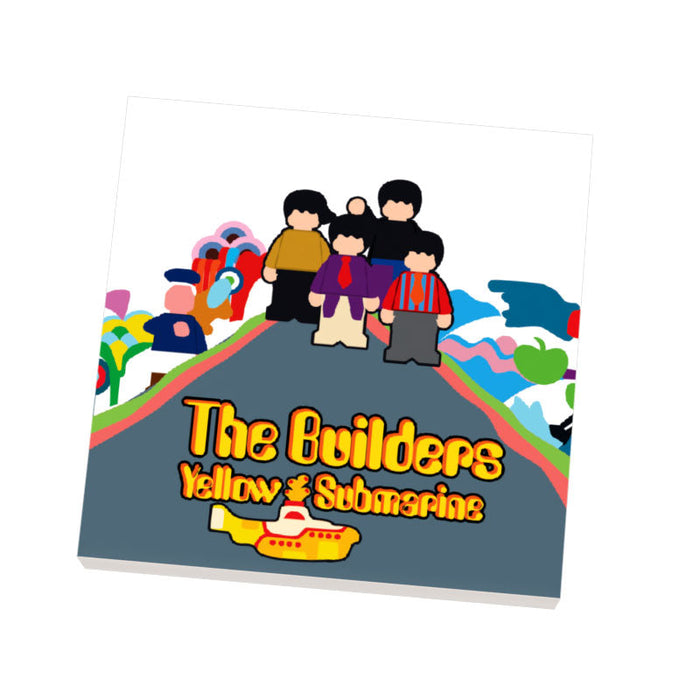 Builders Yellow Submarine Music Album Cover (2x2 Tile) - B3 Customs by B3 Customs