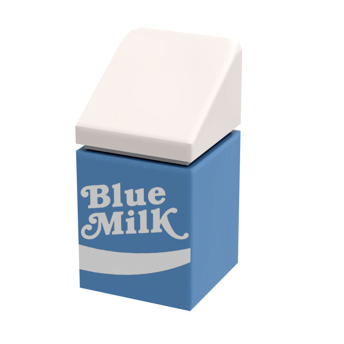 B3 Customs® Blue Milk Carton made from LEGO parts by B3 Customs