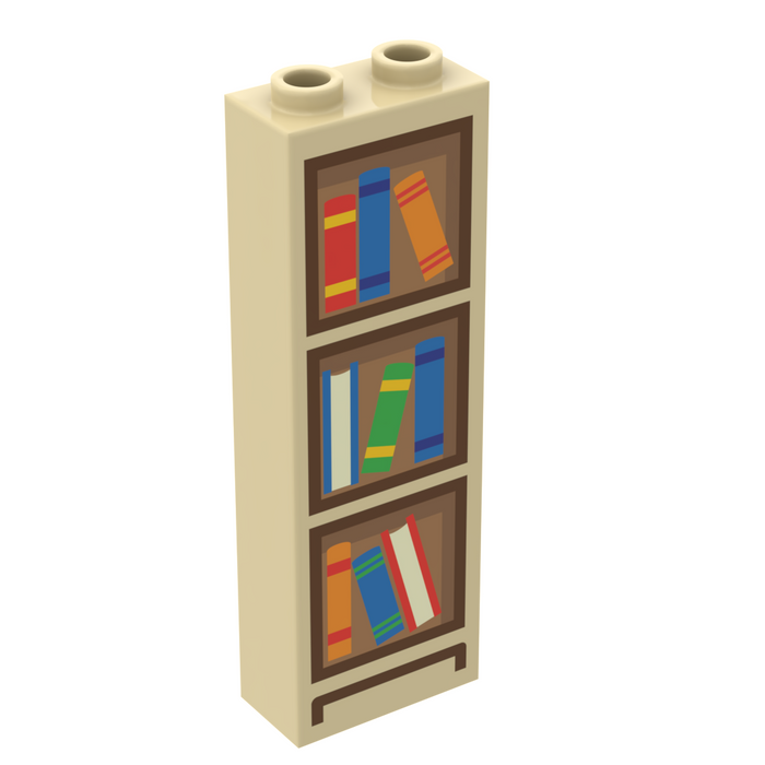 Bookshelf (1x2x5 Brick) made using LEGO parts - B3 Customs by B3 Customs