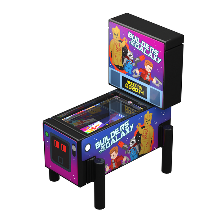 Builders of the Galaxy - B3 Customs Pinball Arcade Machine Building Set made using LEGO parts by B3 Customs