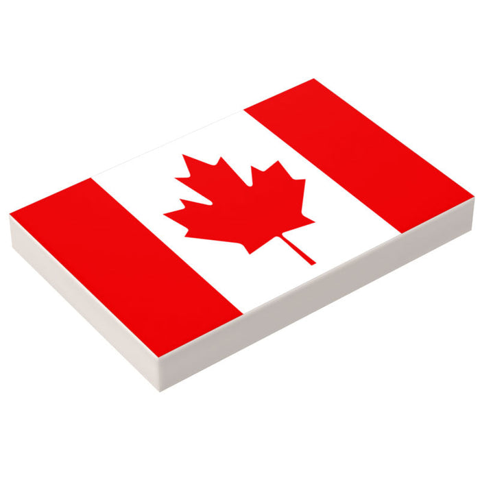 Canada Flag (USA) (2x3 Tile) made using LEGO part - B3 Customs by B3 Customs