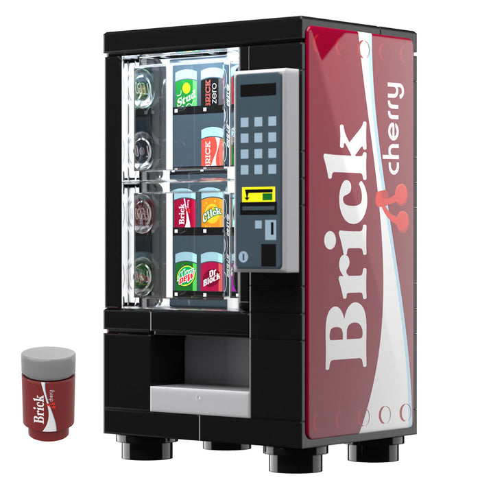 Cherry Cola Soda Vending Machine made using LEGO parts by B3 Customs