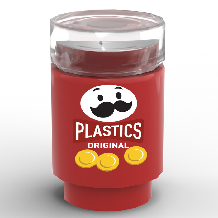 Stackable Chips Can made with real LEGO part by B3 Customs