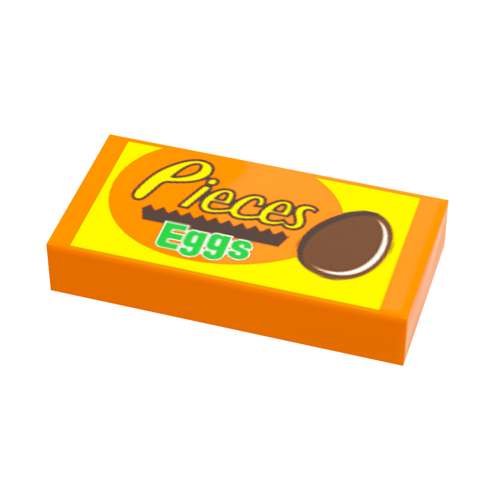 Pieces Chocolate Eggs (Easter) - B3 Customs® Printed 1x2 Tile by B3 Customs