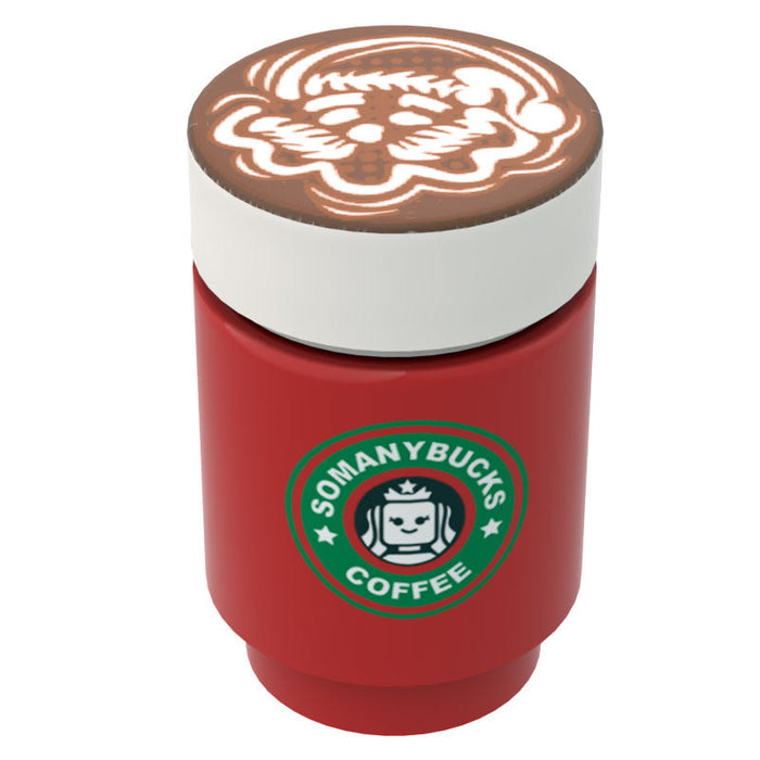 Somanybucks Christmas Coffee Cup w/ Santa Foam by B3 Customs