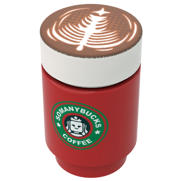 Somanybucks Christmas Coffee Cup w/ Christmas Tree Foam by B3 Customs