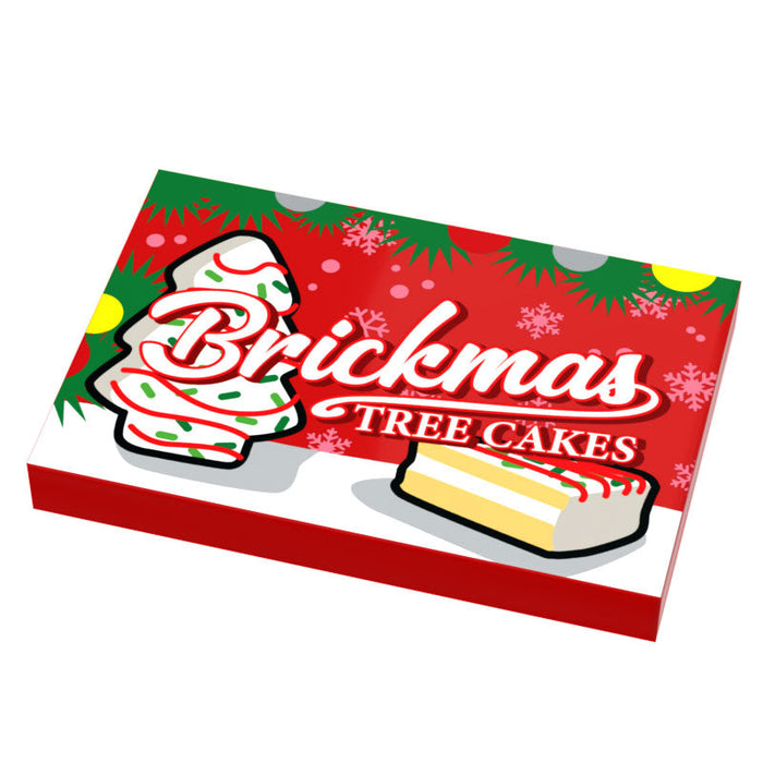 Christmas Tree Cake Minifig Snack (2x3 Tile) by B3 Customs