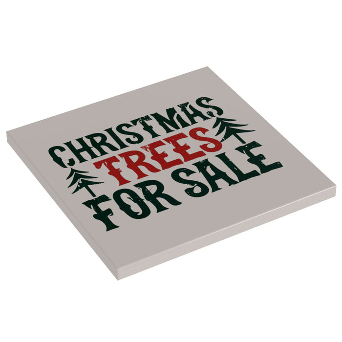 Christmas Trees for Sale Sign (6x6 Tile), B3 Customs made using LEGO parts by B3 Customs