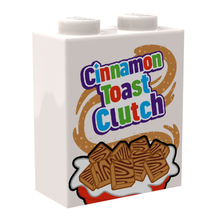 Cinnamon Toast Clutch Cereal Custom Printed 1x2x2 Brick made using LEGO part by B3 Customs