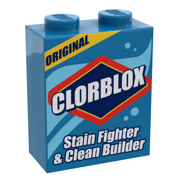 B3 Customs® Clorblox Minifig Cleaning Box made using LEGO part by B3 Customs