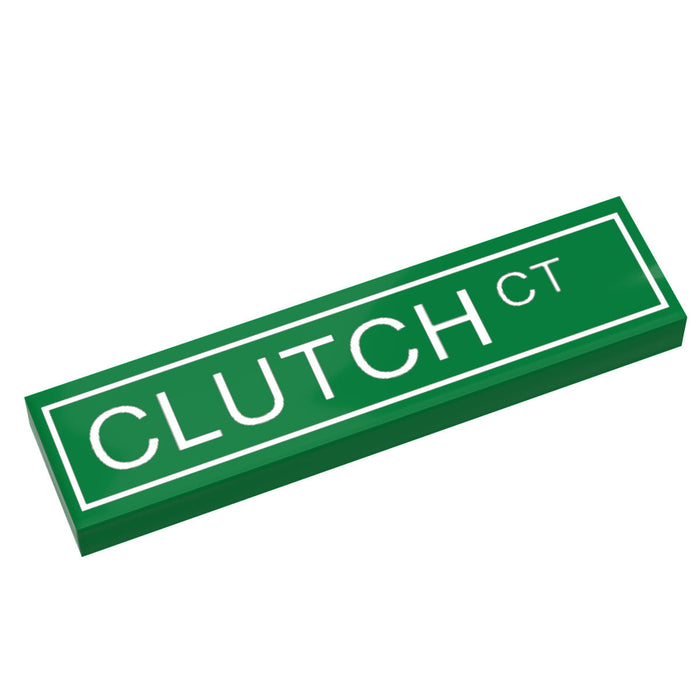 Clutch Court Street Sign made with LEGO part (1x4 Tile) - B3 Customsk by B3 Customs