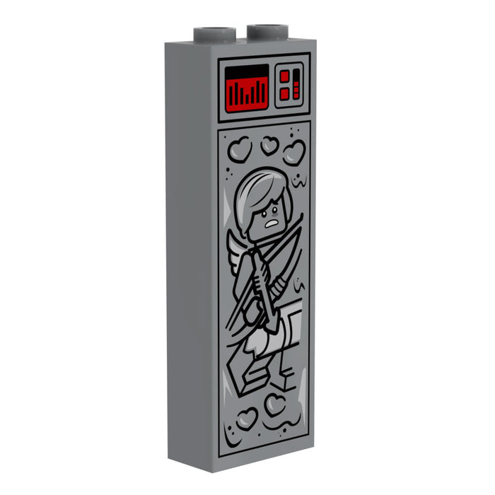 Cupid (Valentine's Day) in Carbonite (1x2x5 Brick) - B3 Customs by B3 Customs