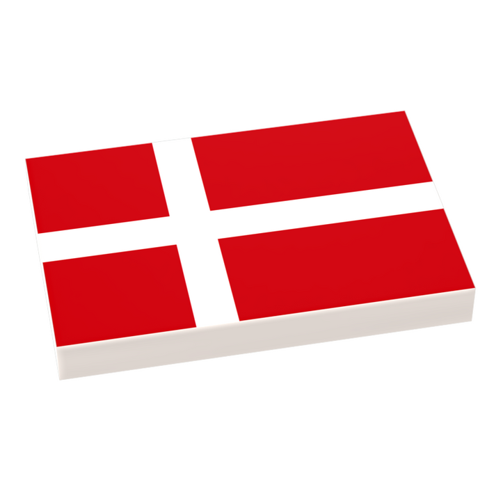 Denmark Flag (2x3 Tile) by B3 Customs