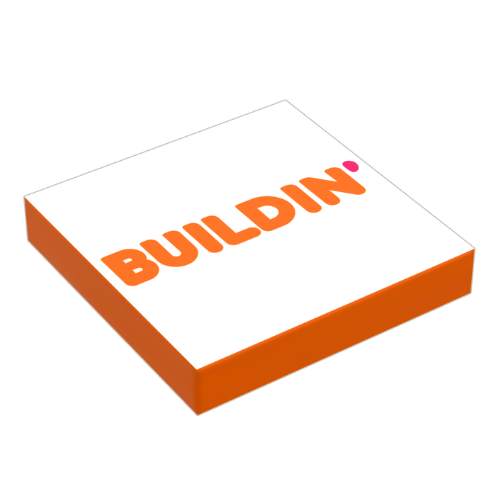 Buildin' Donuts Dozen 2x2 tile for Minifigs made with LEGO parts - B3 Customs by B3 Customs