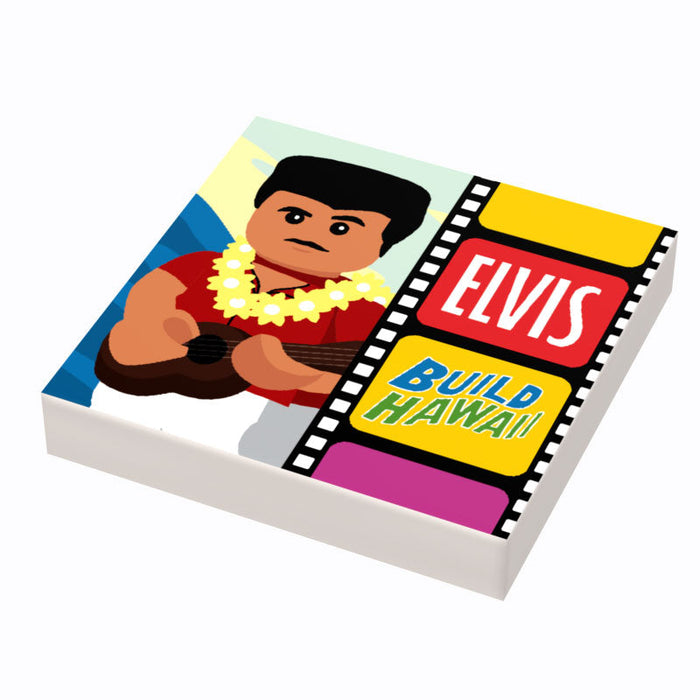 Elvis Blue Hawaii Music Album Cover (2x2 Tile) - B3 Customs by B3 Customs