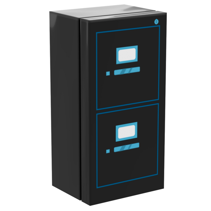 Filing Cabinet for Minifigs made using LEGO parts - B3 Customs by B3 Customs