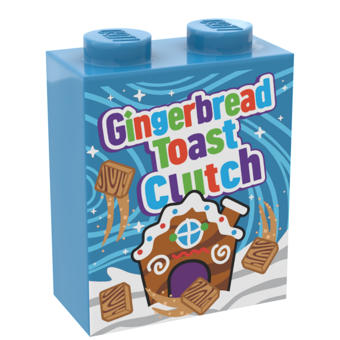 Gingerbread Toast Clutch Christmas Cereal (1x2x2 Brick) by B3 Customs