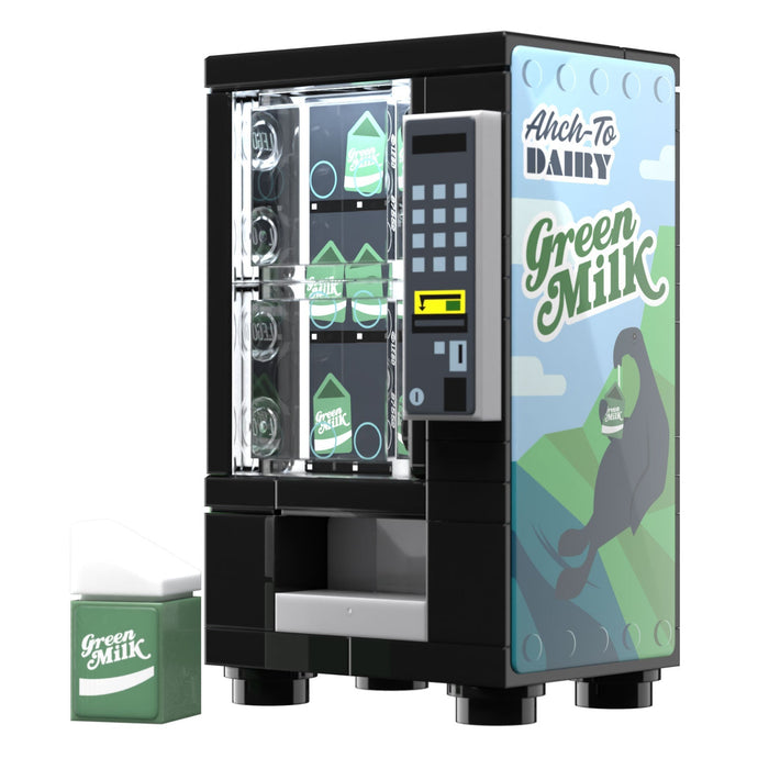 Green Milk Vending Machine Building Set made using LEGO parts - B3 Customs by B3 Customs