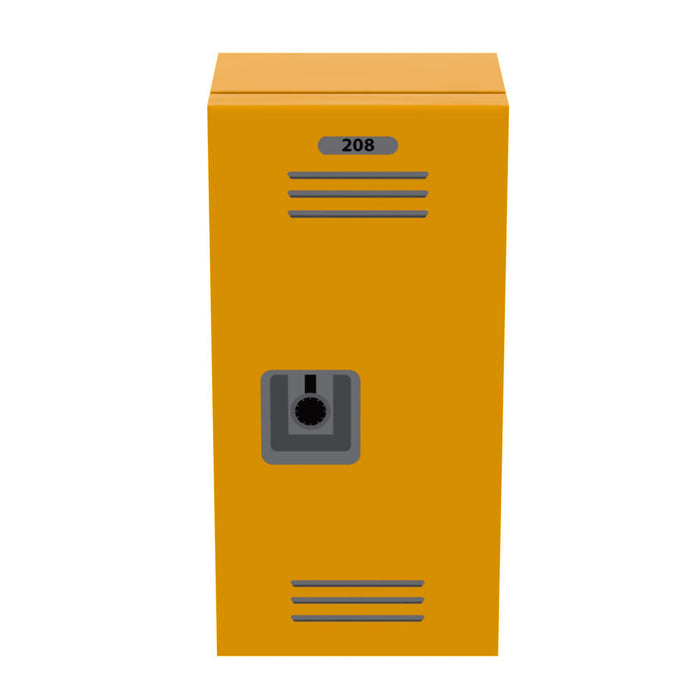 High School Locker (Plain) for Minifigs made using LEGO parts - B3 Customs by B3 Customs