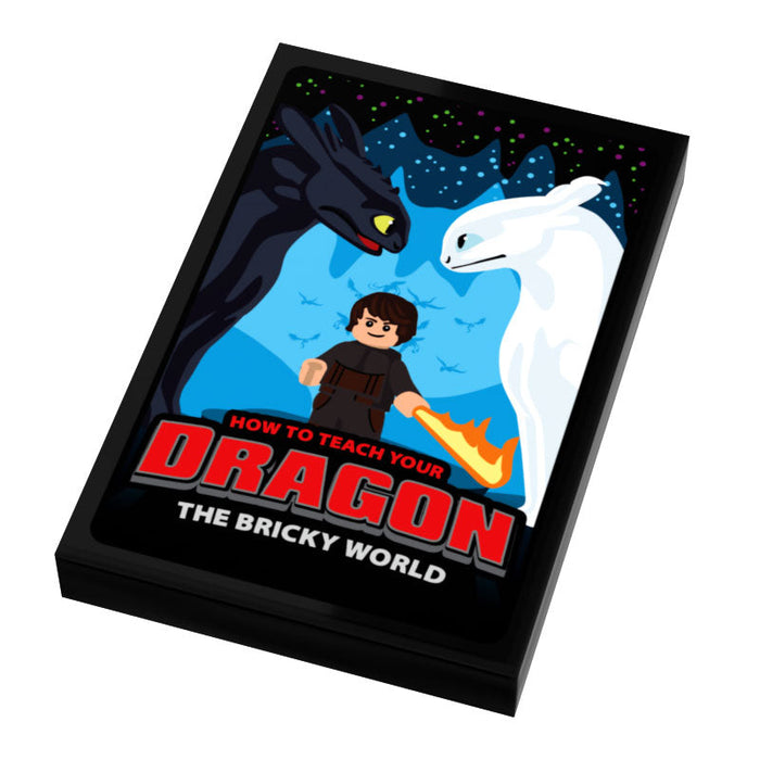 How To Teach A Dragon III: The Bricky World Movie Cover (2x3 Tile) - B3 Customs by B3 Customs
