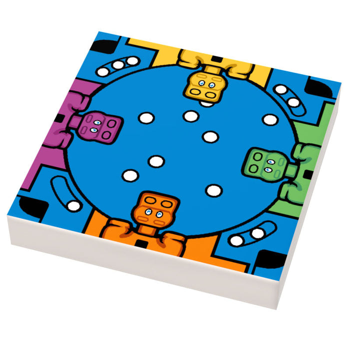 Hangry Hippos Custom Printed 2x2 Tile made using LEGO part by B3 Customs