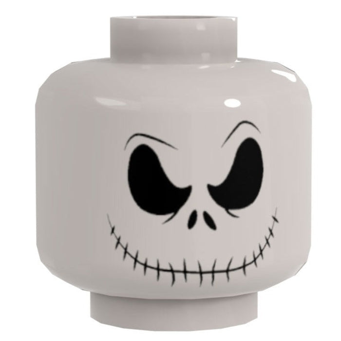 Bone Daddy Angry Smiling Minifig Head #1 - B3 Customs by B3 Customs
