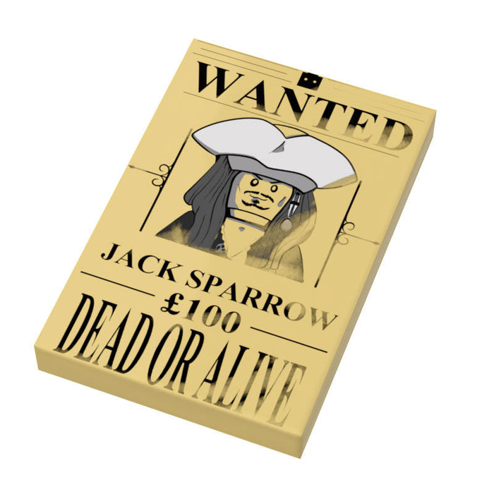 Jack Sparrow Wanted Poster (2x3 Tile) by B3 Customs
