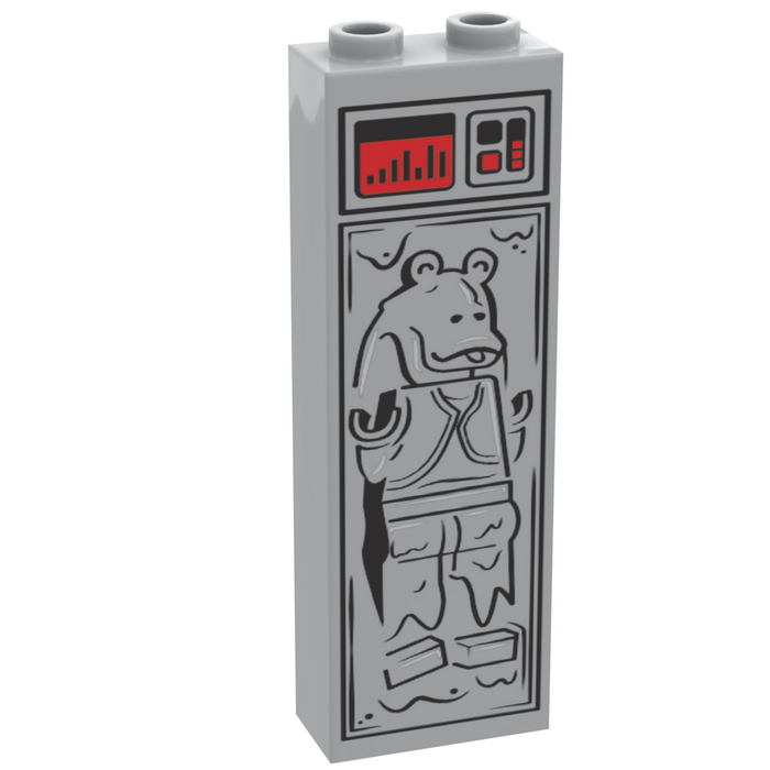 Jar Jar in Carbonite (1x2x5 Brick) made using LEGO parts - B3 Customs by B3 Customs