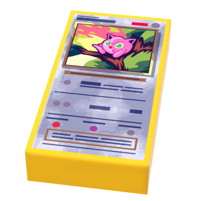 Pink Balloon - Pocketball Card (1x2 Tile) for Minifigs by B3 Customs