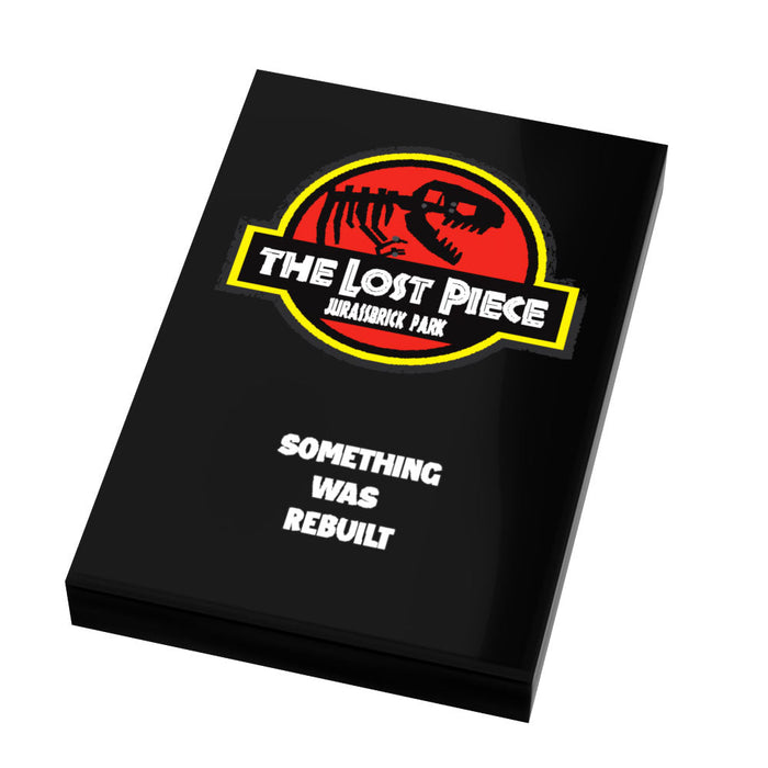 Jurassbrick Park 2: The Lost Piece Movie Cover (2x3 Tile) - B3 Customs by B3 Customs