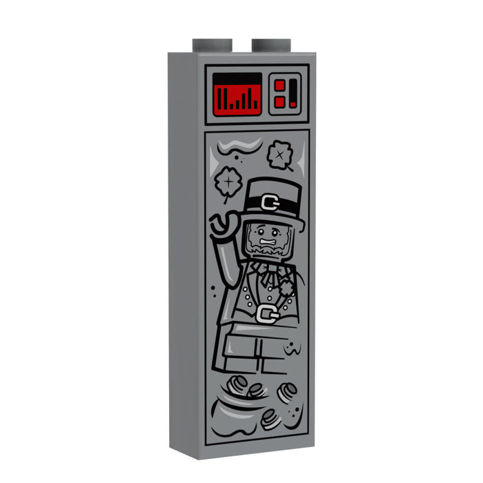 Leprechaun (St. Patrick's Day) in Carbonite (1x2x5 Brick) made with LEGO parts - B3 Customs by B3 Customs