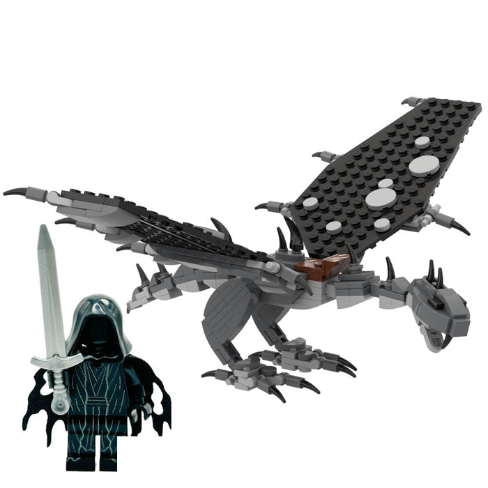 Fell Beast w/ Ringwraith Minifig Building Set made using LEGO parts - B3 Customs by B3 Customs