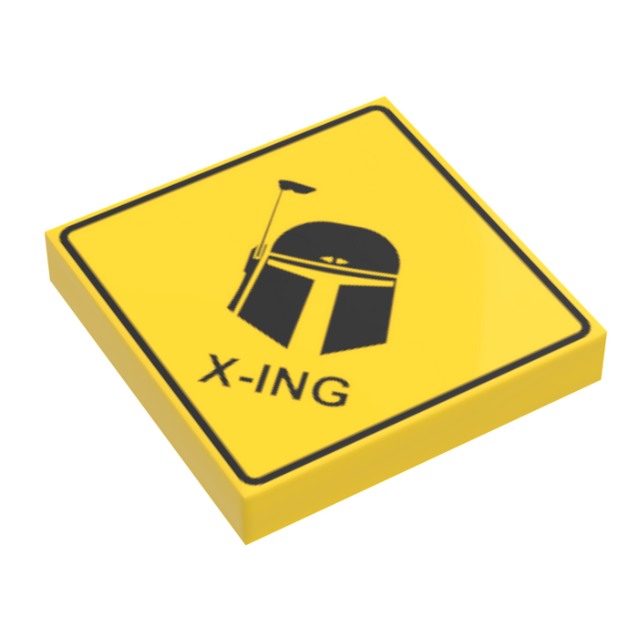 Mandalorian Xing Sign made using LEGO part - B3 Customs by B3 Customs