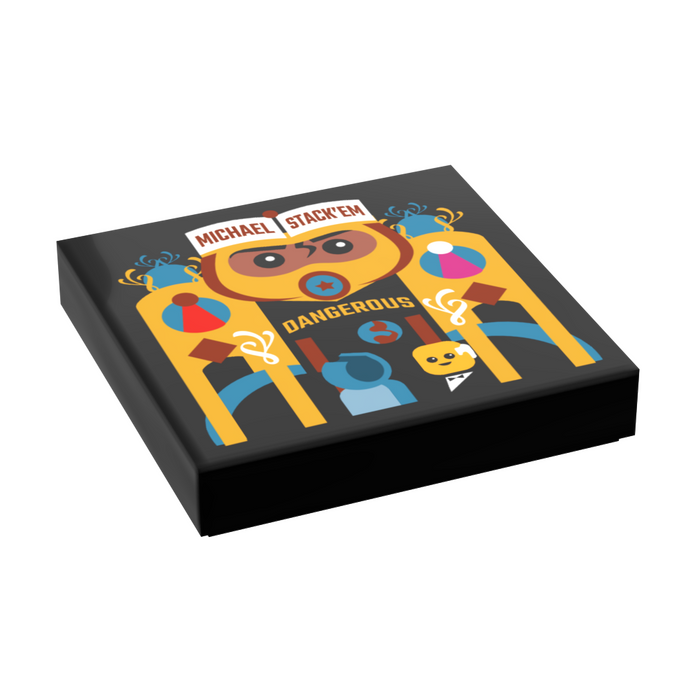 Michael Stack'em, Dangerous - B3 Customs ® Music Album Cover (2x2 Tile) by B3 Customs