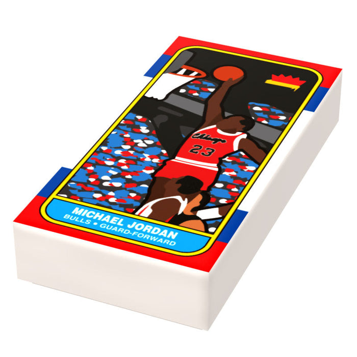 MJ Rookie Card (1x2 Tile) for Minifigs by B3 Customs