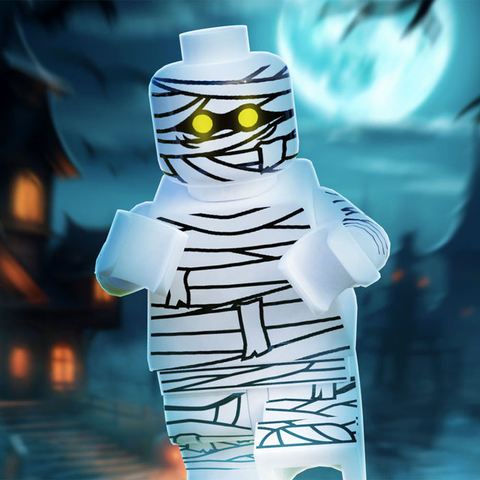 Halloween Mummy Minifig made using LEGO parts by B3 Customs