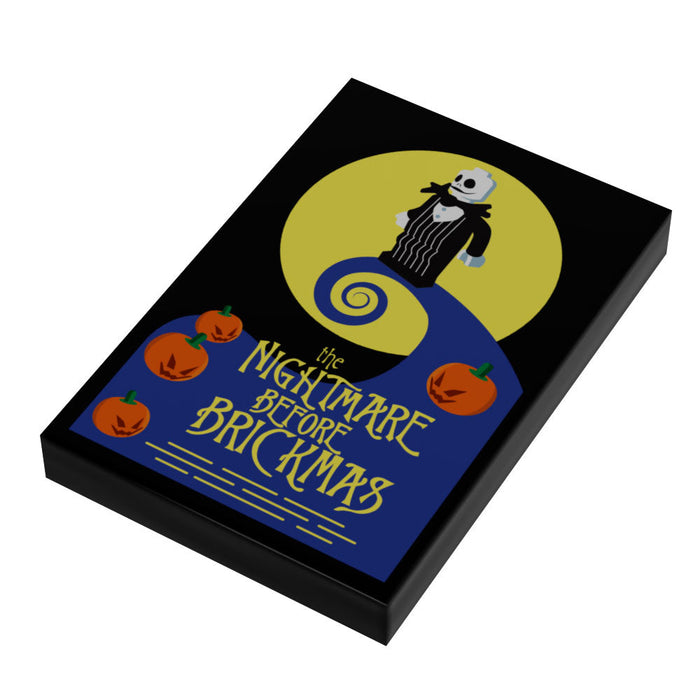 The Nightmare Before Brickmas Movie Cover (2x3 Tile) - B3 Customs by B3 Customs