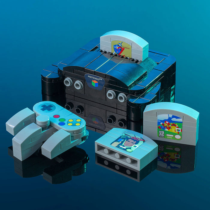 Pretendo 64 - Custom Classic Video Game Console Set made using LEGO parts by B3 Customs