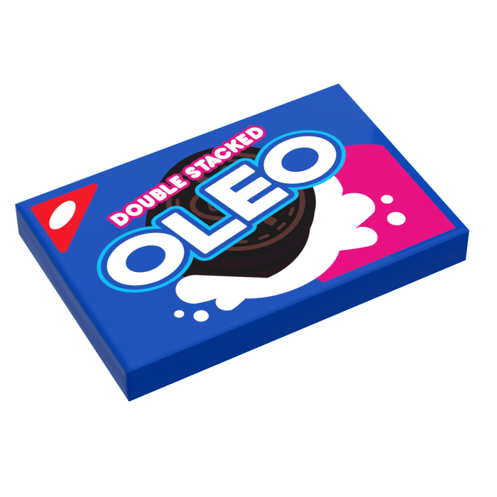 Double Stacked OLEO Cookies Pack (2x3 Tile) made using LEGO part by B3 Customs