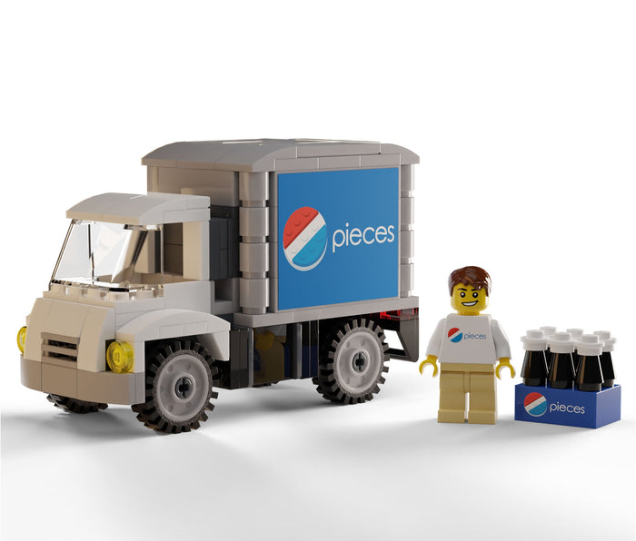 Pieces Soda Delivery Truck with Minifig by B3 Customs