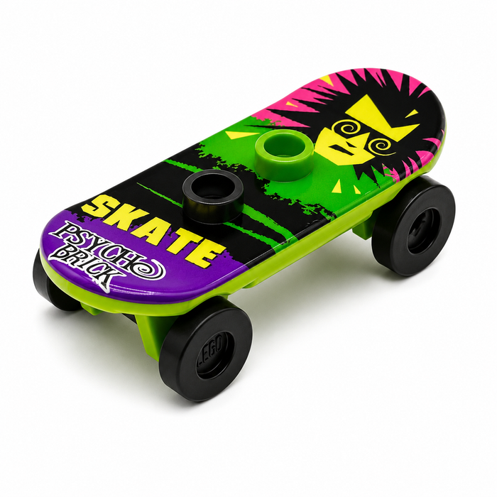 Pyscho Brick Skateboard for Minifig by B3 Customs