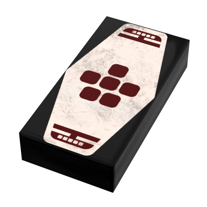 Red 6 Sabacc Card Custom Printed 1x2 Tile made using LEGO part - B3 Customs by B3 Customs