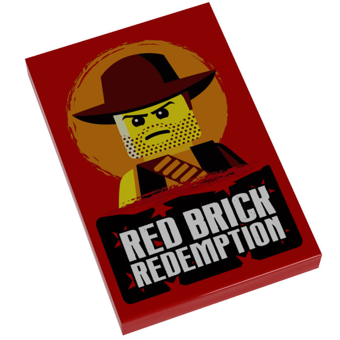 Red Brick Redemption Video Game Cover (2x3 Tile) made using LEGO parts - B3 Customs by B3 Customs