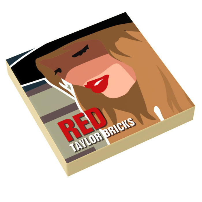 Taylor Bricks RED Music Album Cover (2x2 Tile) by B3 Customs