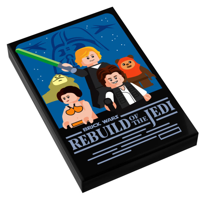 Brick Wars: Rebuild of the Jedi Movie Tile Cover (2x3 Tile) - B3 Customs by B3 Customs