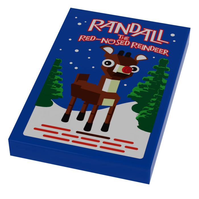 Red-Nosed Reindeer Christmas Movie Cover (2x3 Tile) by B3 Customs