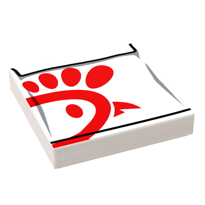 Brick-Fil-A Sandwhich Bag (Standard) Tile (2x2) by B3 Customs