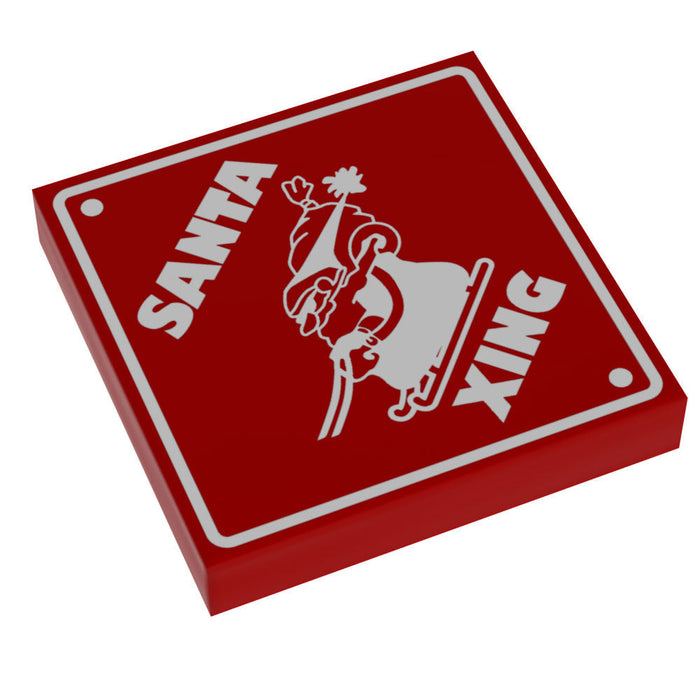 Santa Xing Sign (2x2 Tile) by B3 Customs