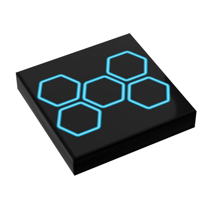 BLOK Lightcyle Honeycomb (Small) Grid Flooring / Wallpaper 2x2 Tile - B3 Customs by B3 Customs