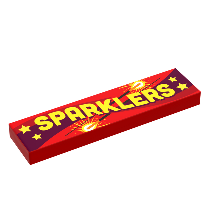 Sparklers for Minifig Fireworks (1x4 Tile), 4th of July by B3 Customs
